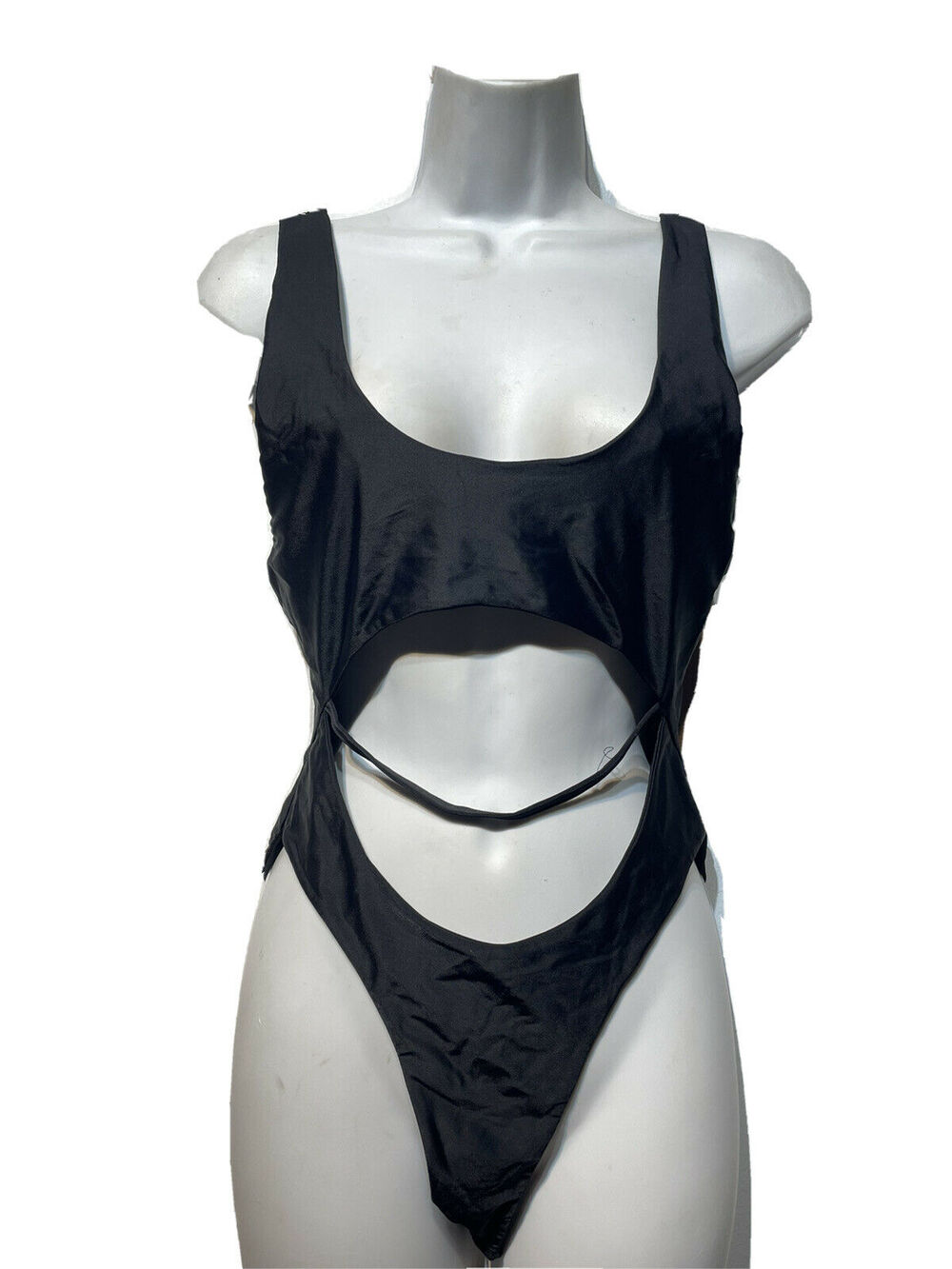 tiger mist black cutout Sleeveless bodysuit Size M